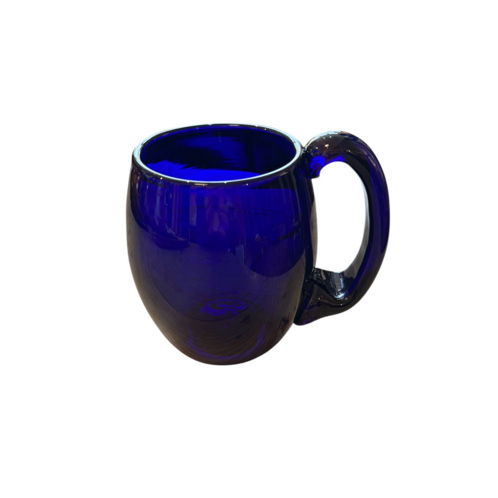 Bristol Blue Glass mug with handle