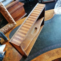 Scottish treen cutlery tray, very rare, banded c.1890 thumbnail
