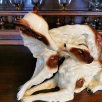 Sitzendolf Porcelain Dogs. German Vintage thumbnail