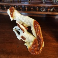 Sitzendolf Porcelain Dogs. German Vintage thumbnail