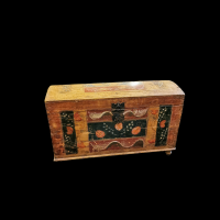 Bohemian Storage trunk, Folk Art, handpainted. C.1900 thumbnail