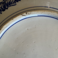 A pair of Chinese blue and white chargers c.1900 thumbnail