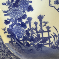 A pair of Chinese blue and white chargers c.1900 thumbnail