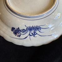 A pair of Chinese blue and white chargers c.1900 thumbnail