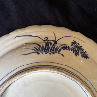 A pair of Chinese blue and white chargers c.1900 thumbnail