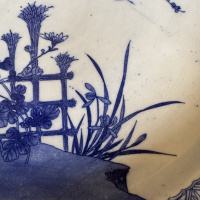 A pair of Chinese blue and white chargers c.1900 thumbnail