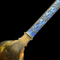 Norwegian Silver and Enamel spoon by Jacob Tostrup thumbnail