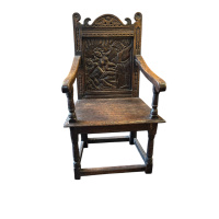 Wainscot style chair c.1890 thumbnail
