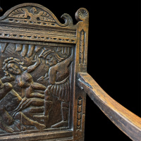 Wainscot style chair c.1890 thumbnail