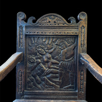 Wainscot style chair c.1890 thumbnail