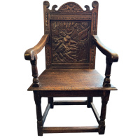 Wainscot style chair c.1890 thumbnail