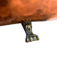 Copper Log basket with hinged handle thumbnail