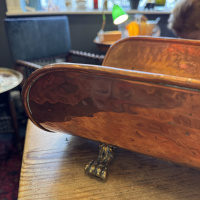 Copper Log basket with hinged handle thumbnail