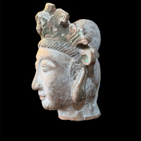 Terracotta Han style head. Circa 1920 thumbnail