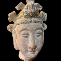 Terracotta Han style head. Circa 1920 thumbnail