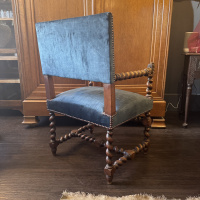 Stunning walnut armchairs in the Chinoisery style thumbnail