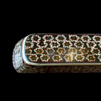 Persian inlaid pen box depicting hunting scenes thumbnail