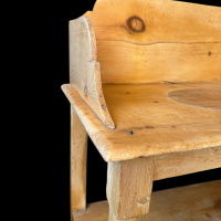 Antique pine washstand with drawer thumbnail