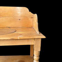 Antique pine washstand with drawer thumbnail