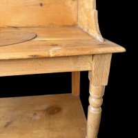 Antique pine washstand with drawer thumbnail