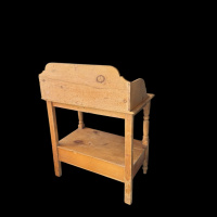 Antique pine washstand with drawer thumbnail