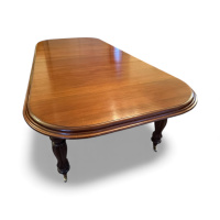 Extendable dining table, 6 chairs and 2 carvers thumbnail