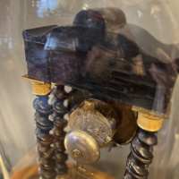 French clock in large antique glass dome, circa 1900 thumbnail