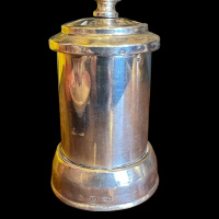 Antique silver pepper grinder. Birmingham 1896 thumbnail