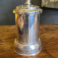Antique silver pepper grinder. Birmingham 1896 thumbnail