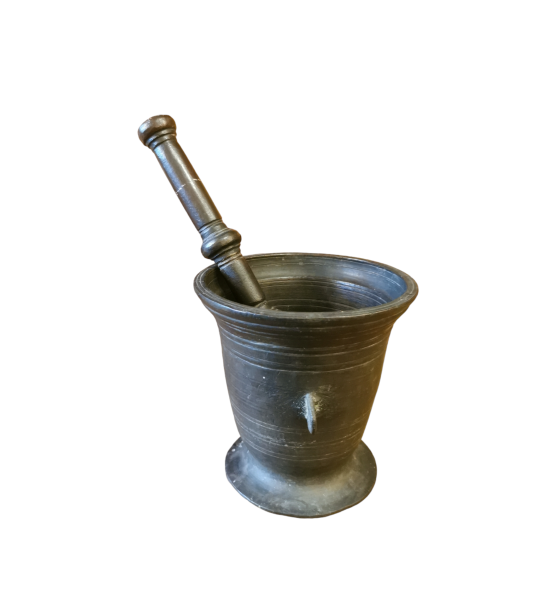 Antique Bronze Pestle and Mortar 