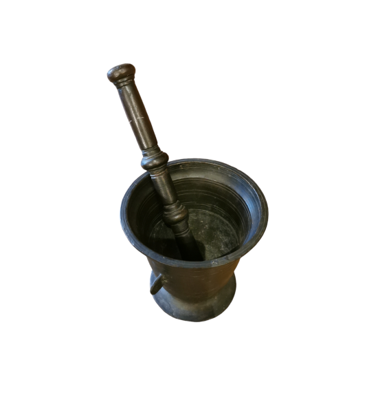 Antique Bronze Pestle and Mortar 