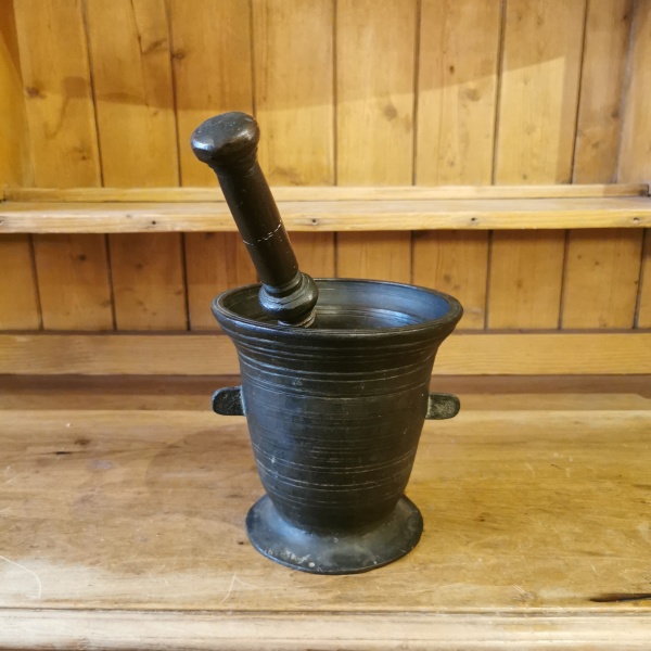Antique Bronze Pestle and Mortar 
