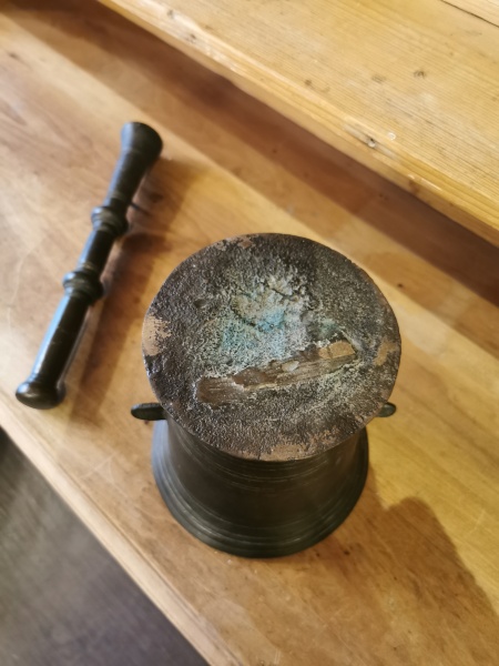 Antique Bronze Pestle and Mortar 