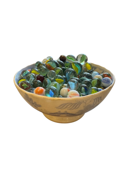 Large selection of vintage marbles 