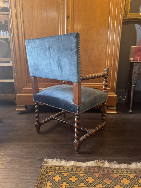 Stunning walnut armchairs in the Chinoisery style