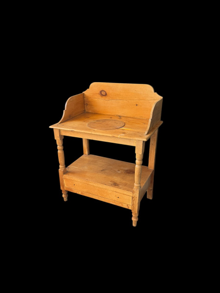 Antique pine washstand with drawer