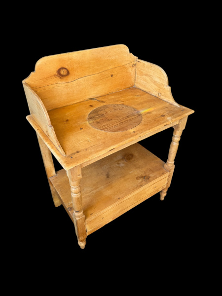 Antique pine washstand with drawer