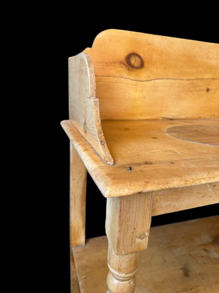Antique pine washstand with drawer