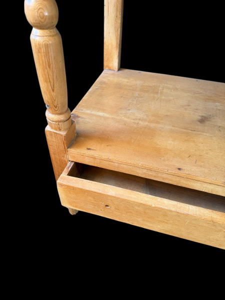 Antique pine washstand with drawer