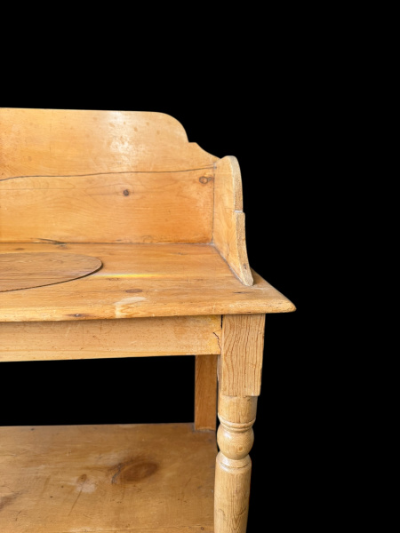 Antique pine washstand with drawer