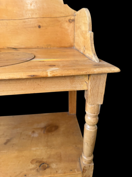 Antique pine washstand with drawer
