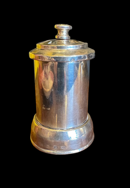 Antique silver pepper grinder. Birmingham 1896