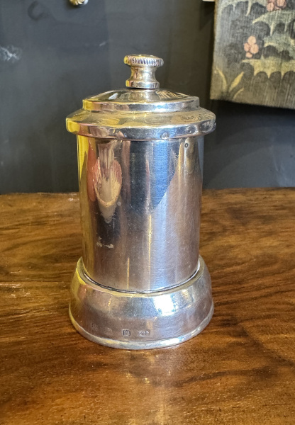 Antique silver pepper grinder. Birmingham 1896
