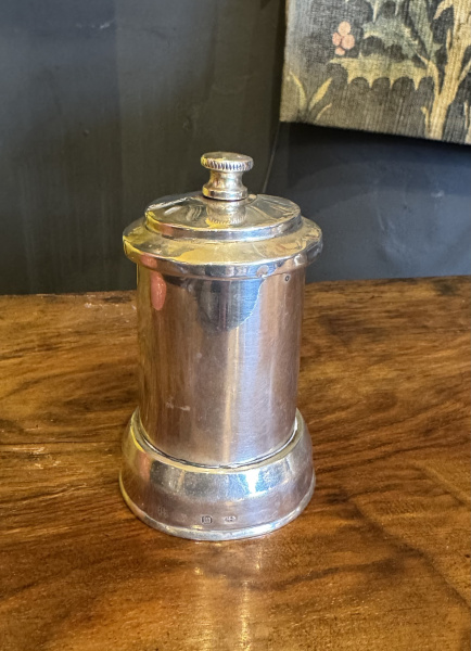 Antique silver pepper grinder. Birmingham 1896