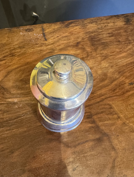 Antique silver pepper grinder. Birmingham 1896